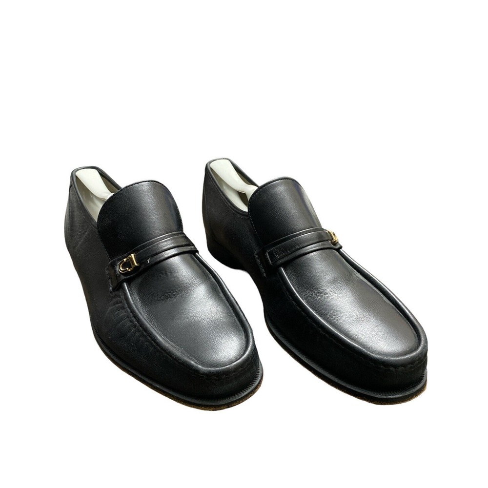 FLORSHEIM 367197 Imperial Como Moc Toe Bit Loafers Black Napa Leather  US 10.5 E